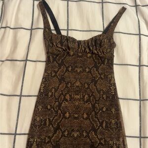 Urban Outfitters Brown and Black Mini Dress